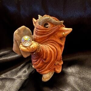 1988 Vintage World of Krystonia SHIGGER TROLL Figurine Artist Signed England